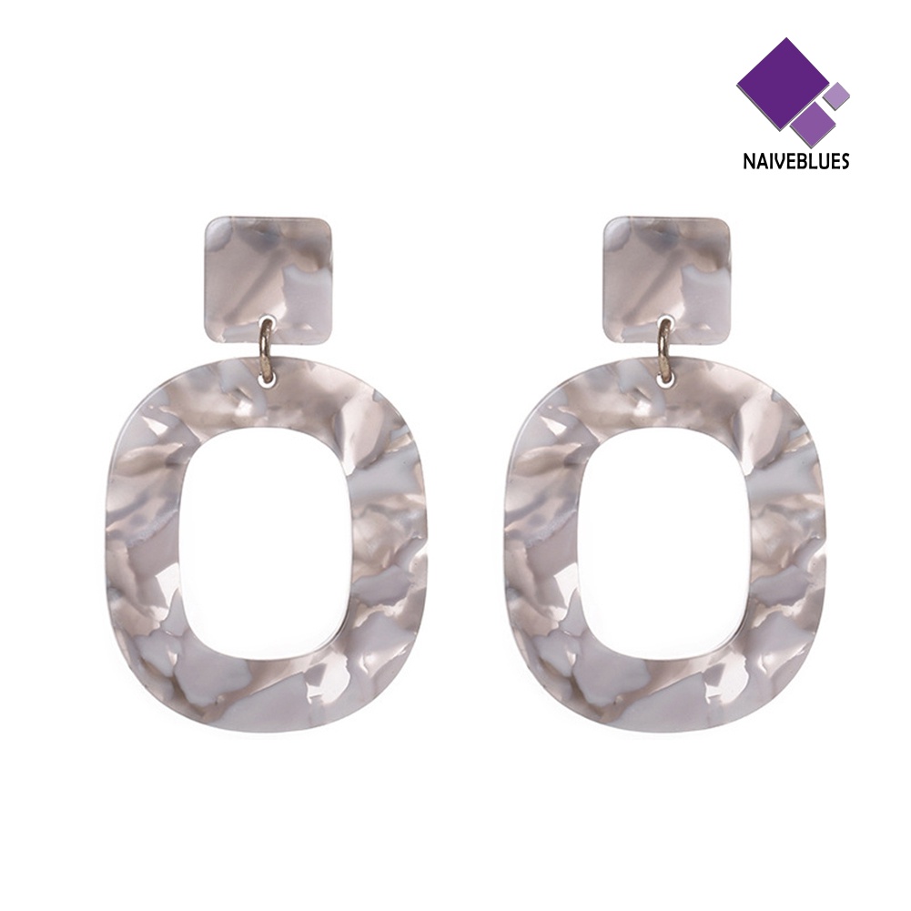 Anting Bentuk Lingkaran Geometris Model Hollow Untuk Wanita