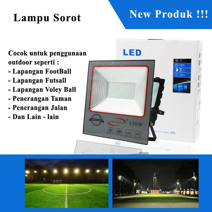 Lampu Sorot Led / Lampu Tembak Led Floodlight 150 Watt Waterproof