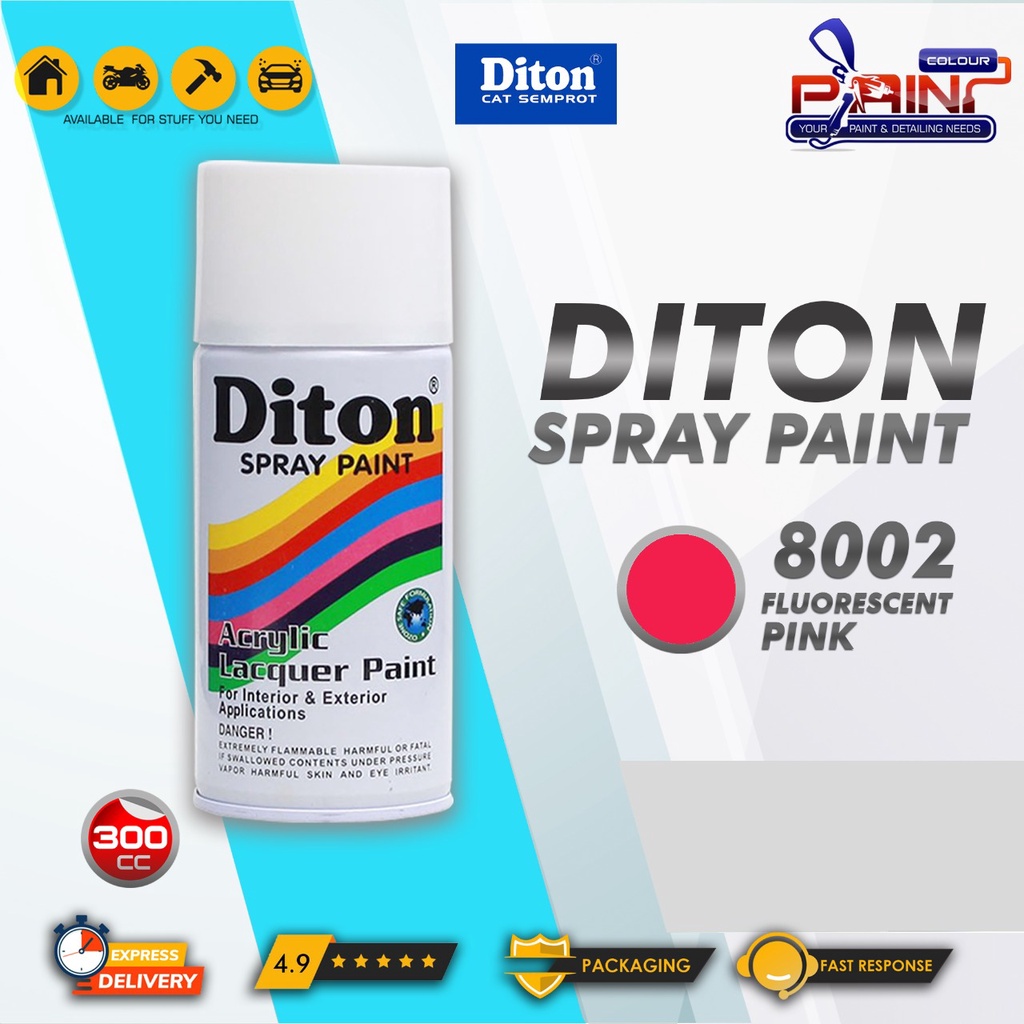 Diton Cat Semprot FLUORESCENT (Skotlet Stabilo) 8002 Pink