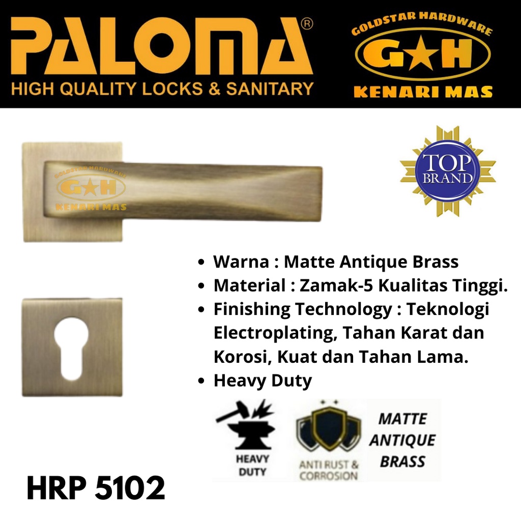 PALOMA HRP 5102 HANDLE PINTU RUMAH ROSES KUNCI PINTU GAGANG TARIKAN