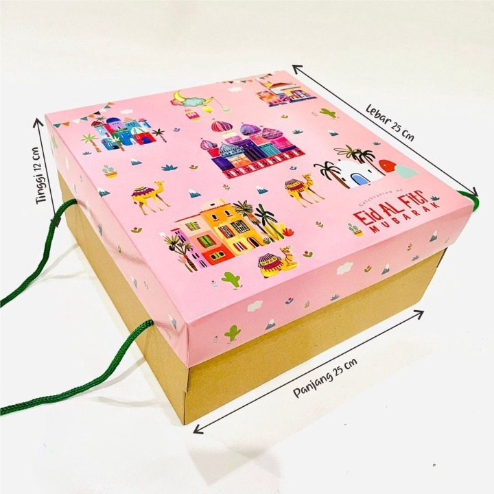 

Hampers Lebaran Box Kotak Kado Dus Kue Kardus Cookies Cake Box Packaging Parce Idul Fitri Box Kue (10pcs)
