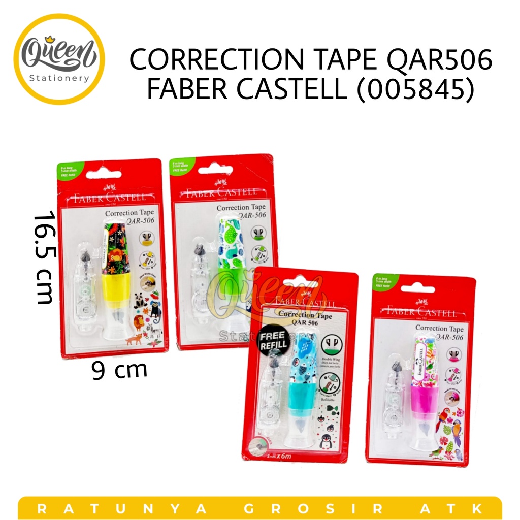 1 PCS CORRECTION TAPE QAR 506 FABER CASTELL / TIP EX / TIPE X KERING / STIPO (005845)