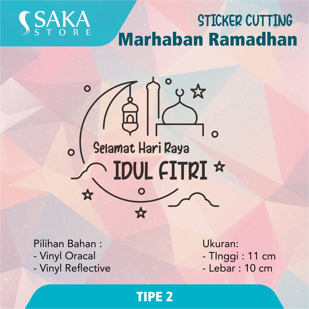 

Sticker Dinding Idul Fitri / Sticker Cutting / Stiker Ucapan / Sticker Hari Raya