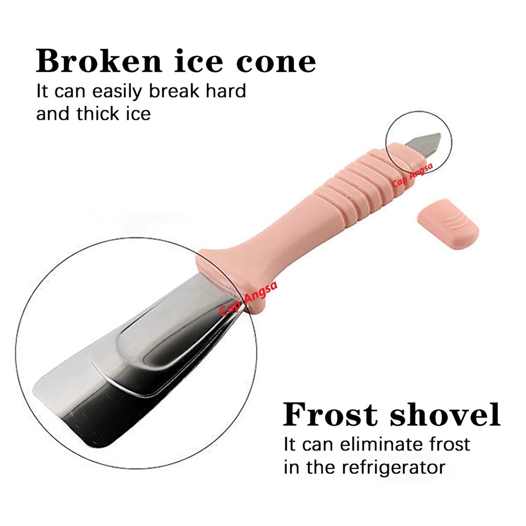 ICE SHOVEL ALAT KERUK SCOOP SCRAPER SCRAPPER BUNGA ES ICEPICK BREAKER PENGHANCUR CRUSHER PEMECAH TUSUKAN 2in1 SEROKAN SKOP  PENGERUK BUNGA ES