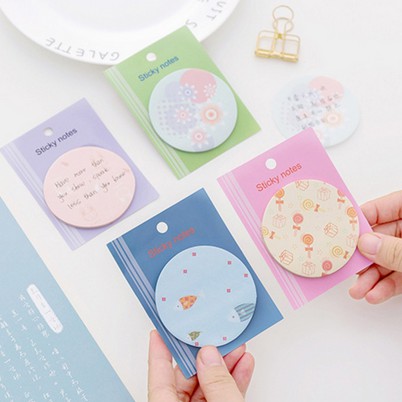 

HI250 Sticky Notes Bulat Warna Pastel Elegan Menulis Memo