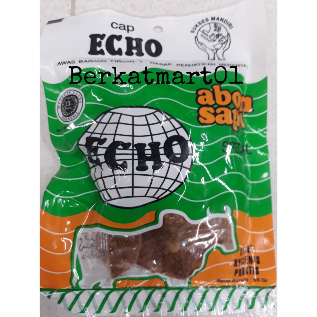 

Abon Sapi Special CAP ECHO Sachet 65gram HALAL MUI - Hijau