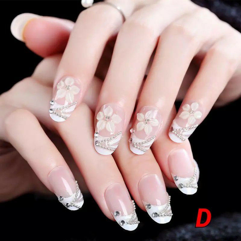 KUKU PALSU MURAH GLAMOUR/ FAKE NAILS FREE LEM KUKU/KUKU PALSU 3D PENGANTIN