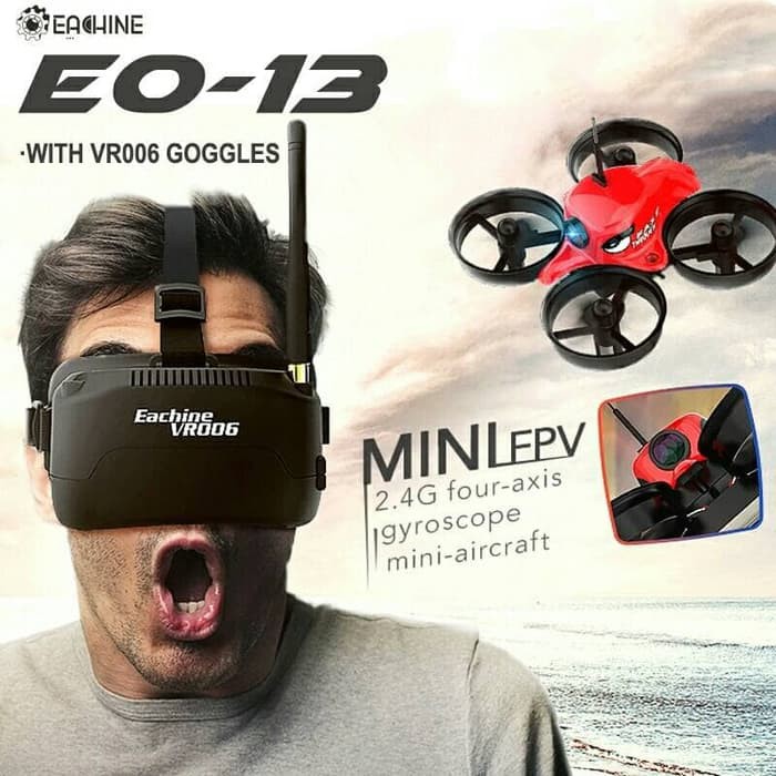 Racing Drone Micro Eachine E013 FVP with 5.8 Google 1000TVL Camera - Merah