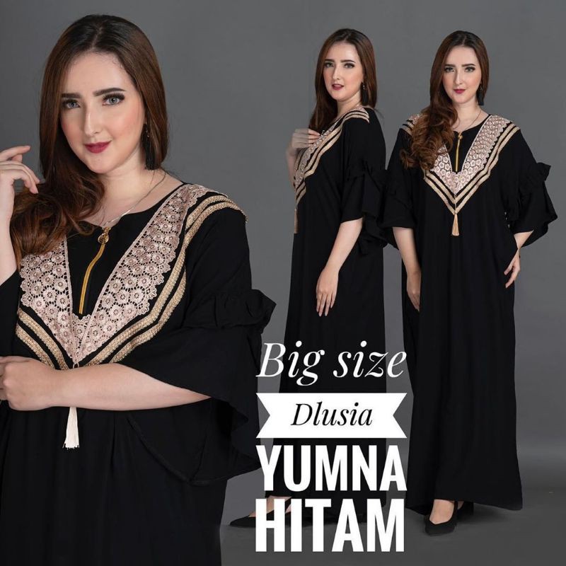 [12.12] DASTER ARAB JUMBO LD 140 CM Yumna BIG SIZE Renda Polos Daster busui daster bumil/bc