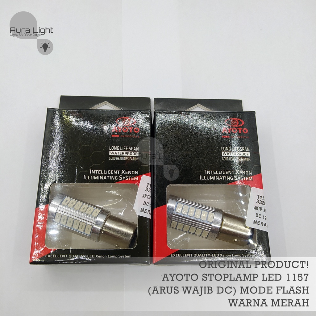 Lampu Rem Stop Lamp LED Mode Kedip Warna Merah Motor Mobil