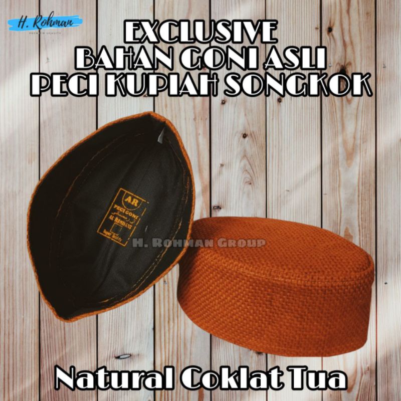 Peci Goni Peci Santri Pria Peci Salafi Klasik Bahan Goni Asli Super Peci Muslim Pria Atasan Pria Aks