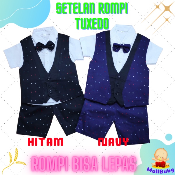 Setelan Tuxedo Bayi Laki Laki 6 12 Bulan Baju Bepergian Bayi 1 Tahun Jas Baby Steve