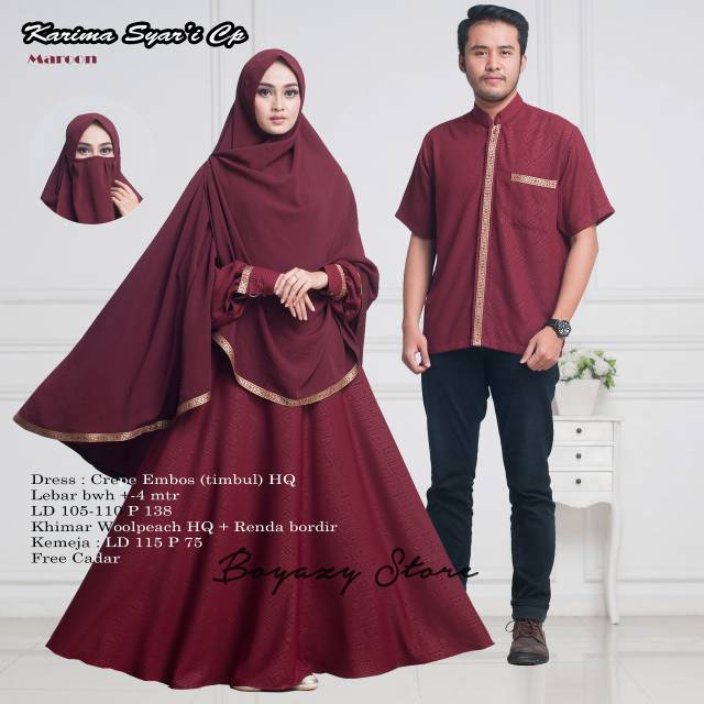 Batik Couple Hem Gamis Karima Syar I 11 Ori Shofiya Shopee Indonesia