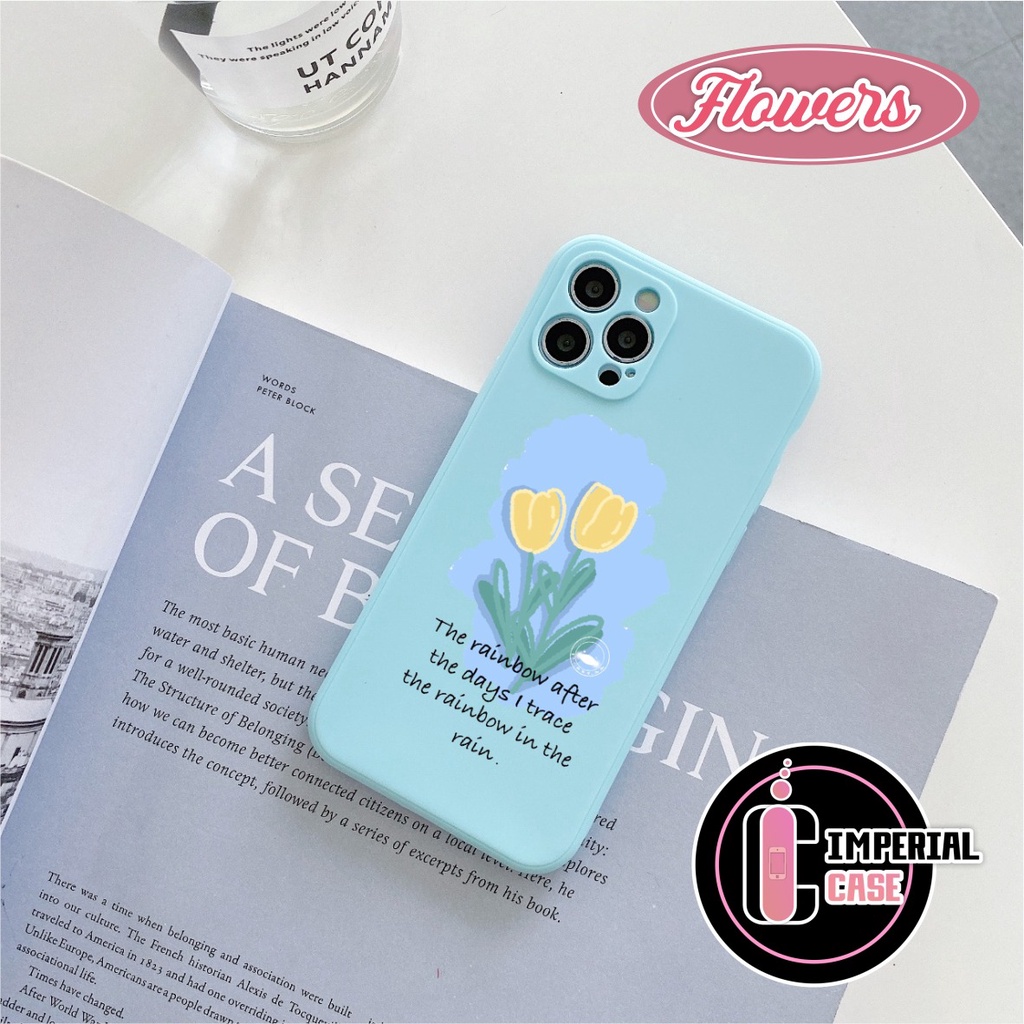 CASE CASING SOFTCASE SILIKON MACARON PELINDUNG KAMERA FLOWERS OPPO VIVO SAMSUNG XIAOMI REALME IPHONE