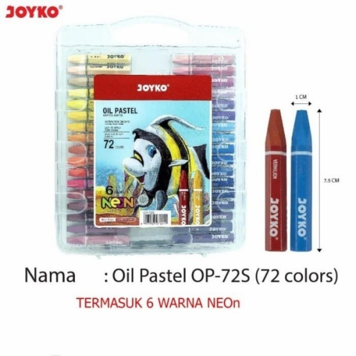 

Bagus Joyko Crayon Oil Pastel Op-72S 72 Warna Non Toxic Krayon Minyak Diskon