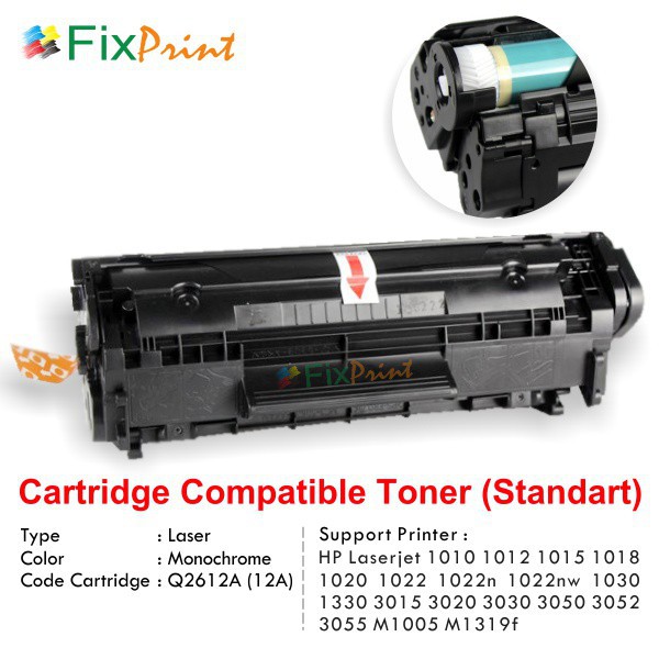 Cartridge Toner Compatible STANDART Q2612A 12A  HP LaserJet 1010  MFP M1319f MFP Murah