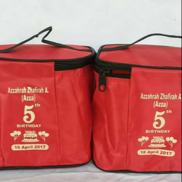 

MarMon,Tas kubus free sablon nama souvenir ultah anak