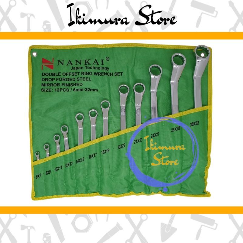 Kunci Ring Set 12pcs 6-32mm NANKAI