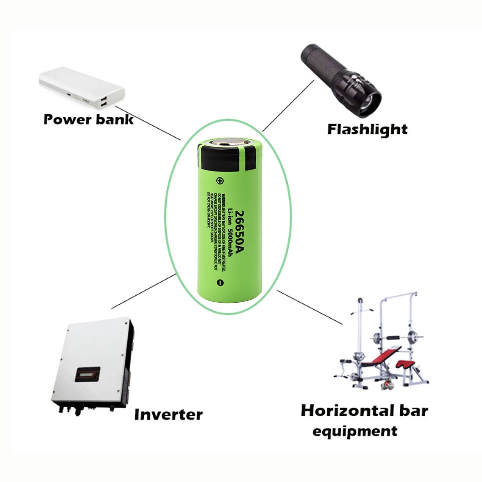 Baterai Panasonic 100% asli 26650 20A catu daya baterai lithium isi ulang 26650A, 3.7V 5000mAh