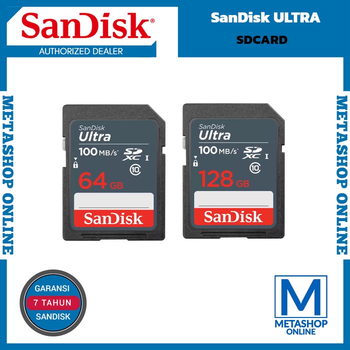SanDisk Ultra SDCard SDHC SDXC Kartu Memory Card SD