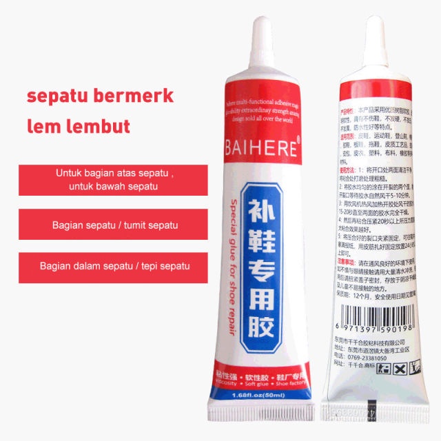 Lem Sepatu - Lem Perbaikan Sepatu Kuat Tahan Air 50 ml - Lem Penguat Sepatu