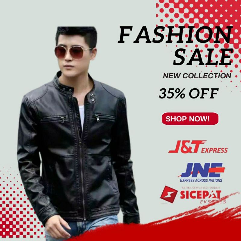 Jaket Kulit Pria Ramones Changcuters Korea Blazer