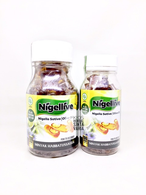 Nigellive 100kpsl Minyak Habbatussauda Kapsul Nigella Sativa Olive Oil Indonesia
