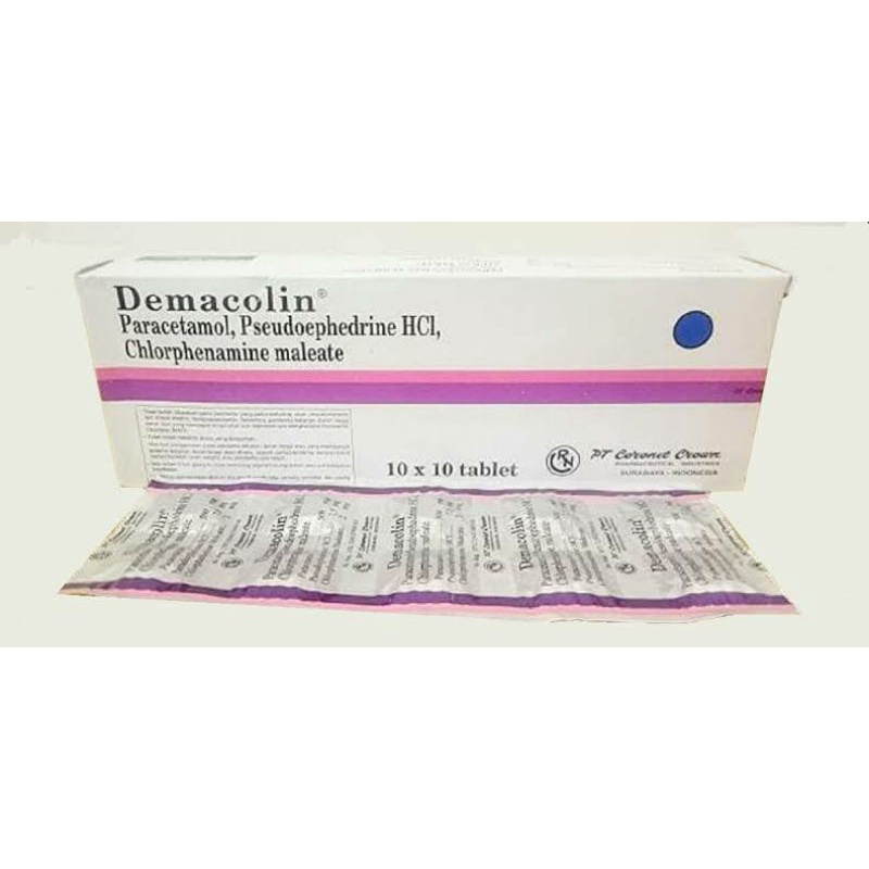Demacolin tablet obat flu pilek