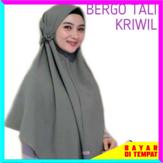 BERGO TALI KRIWIL JILBAB HIJAB INSTAN ( 1kg=10pcs)