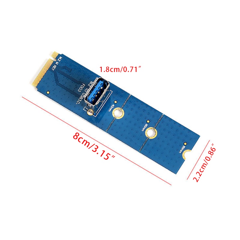 Zzz M2 Ngff-Usb 3.0 Adapter Card M.2 Ke Pcie X4 2242 2260 2280 Riser Extender