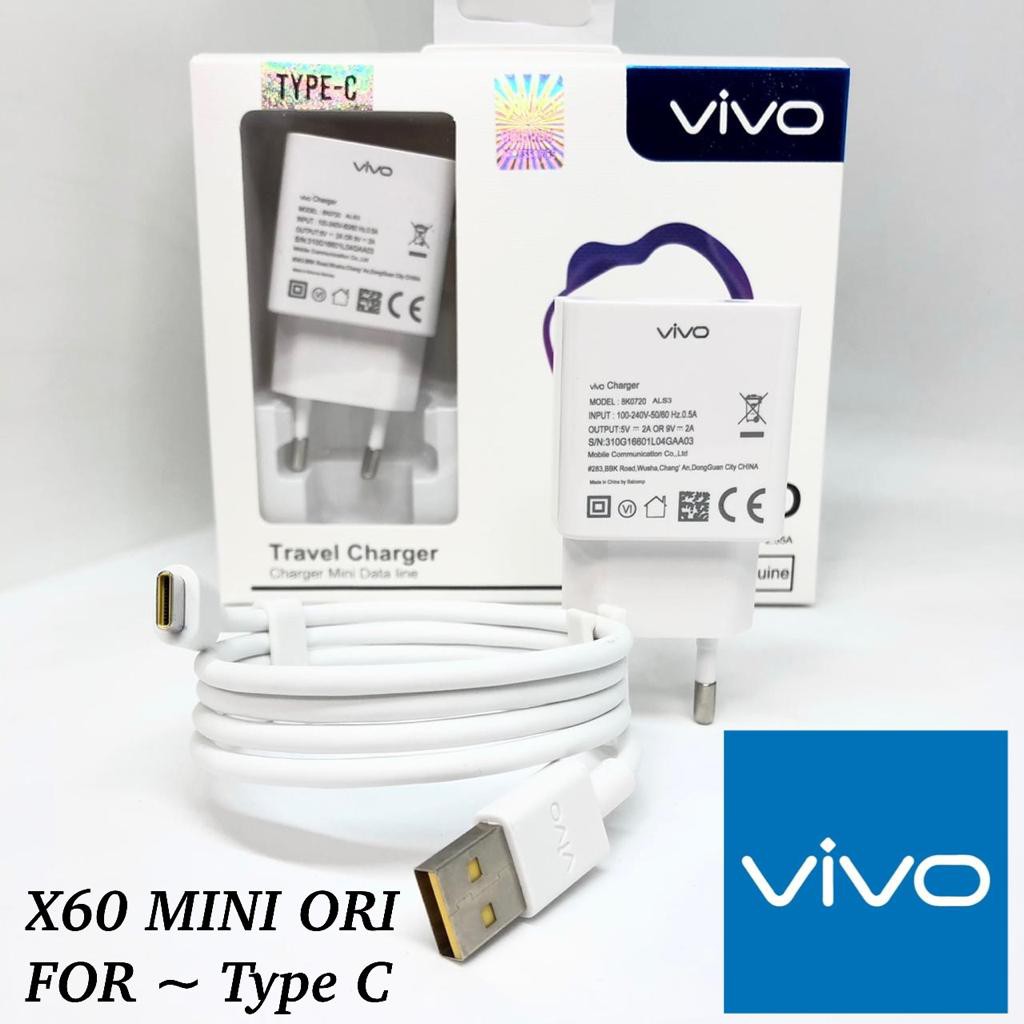 Charger Vivo X60 Original Dual Engine Fast Charging Dua Mesin Micro USB &amp; Type C