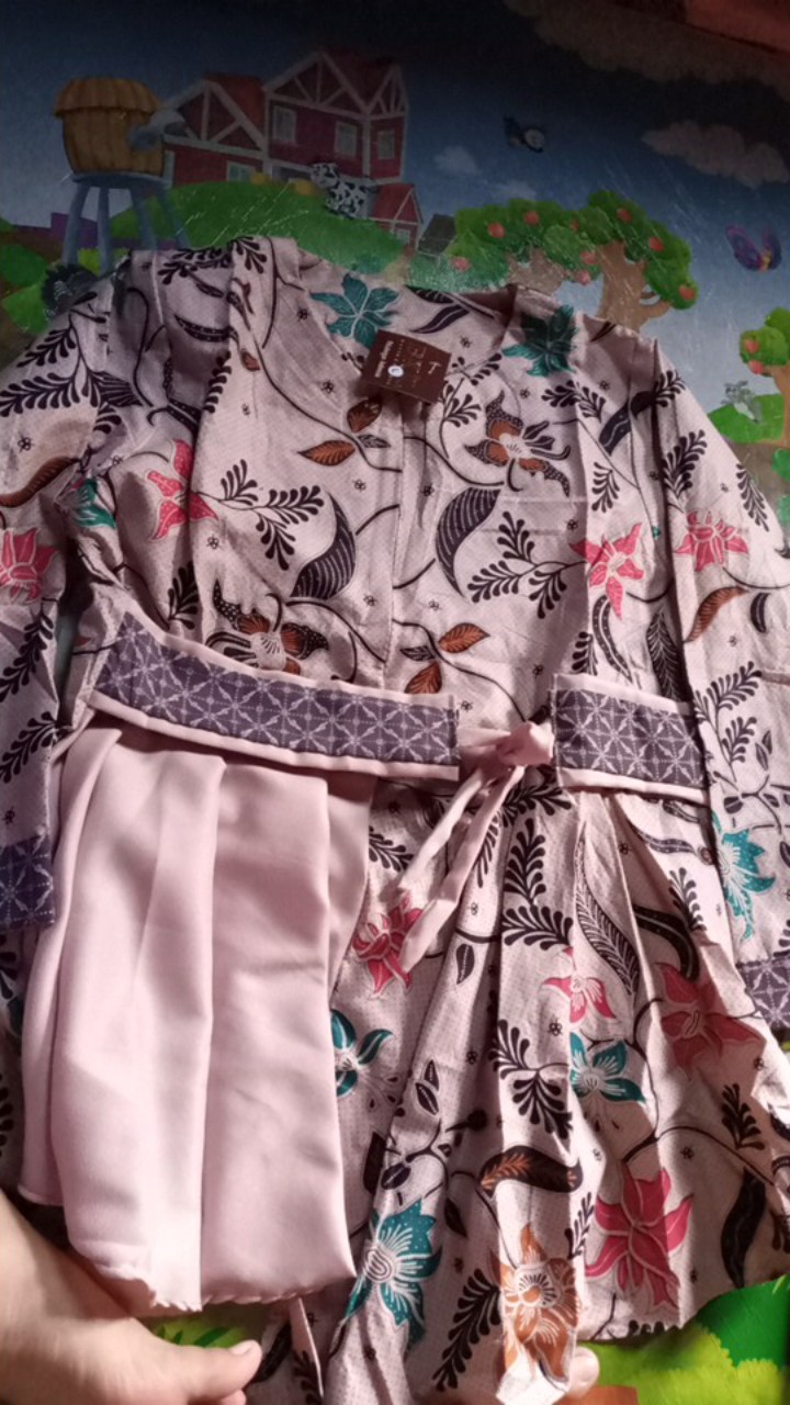 Tey-17 Batik Wanita Asj Sa Hrb026 Kenongo Kemeja Tosca Pendek