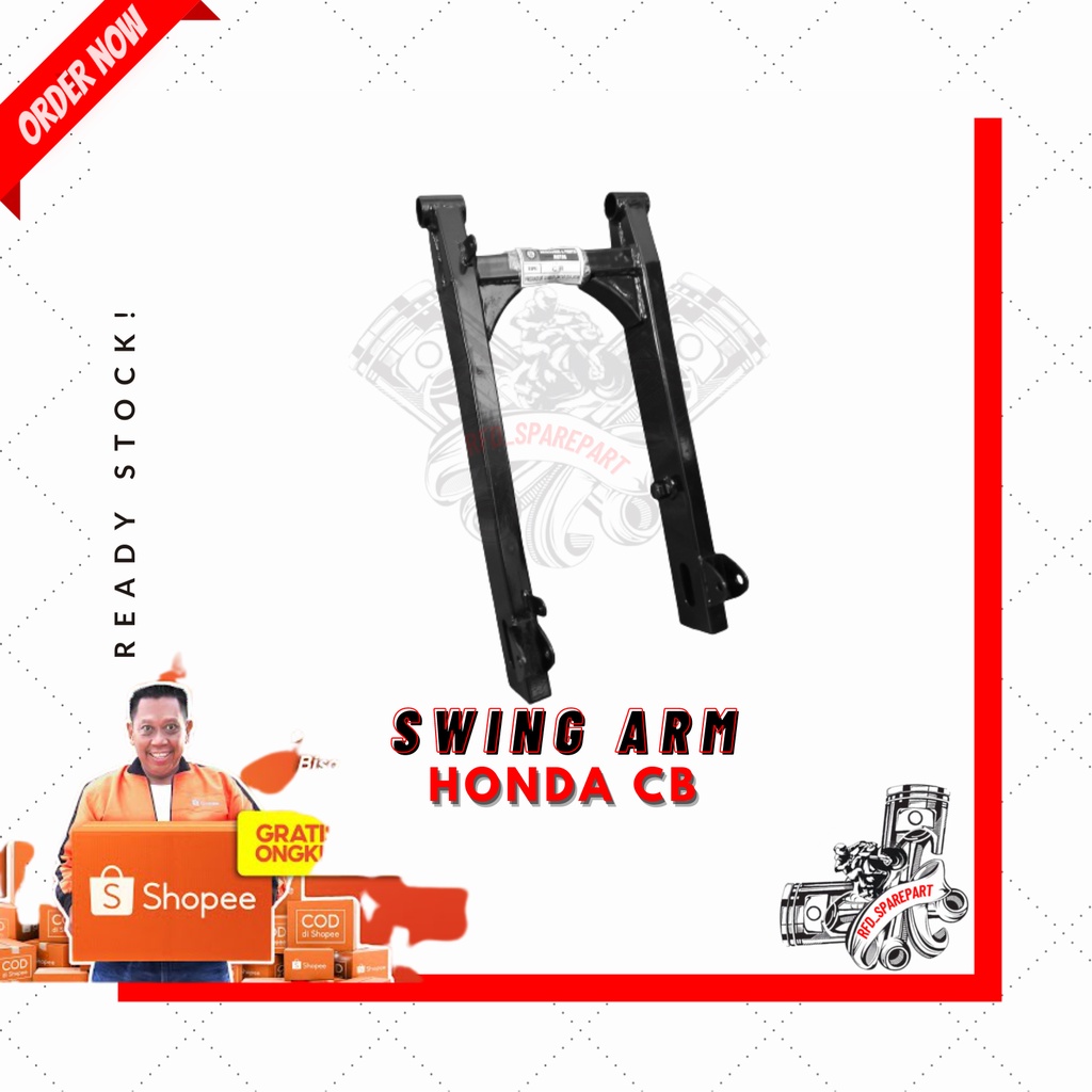 Swing Arm Arem Honda CB100 CB lama klasik Model Ori Hitam Tebal Murah