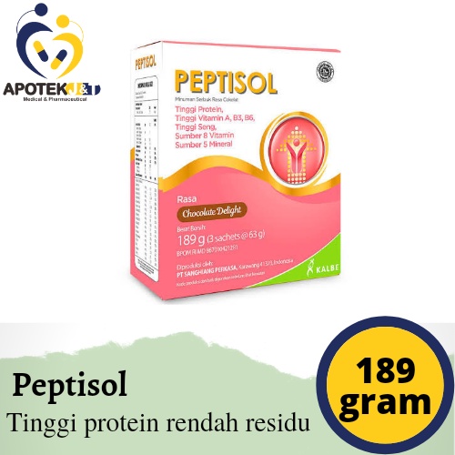 SUSU PEPTISOL 189GRAM / Susu tinggi protein / Pemulihan pasca operasi / Penambah berat janin / SUSU IBU HAMIL BOOSTER BERAT KANDUNGAN