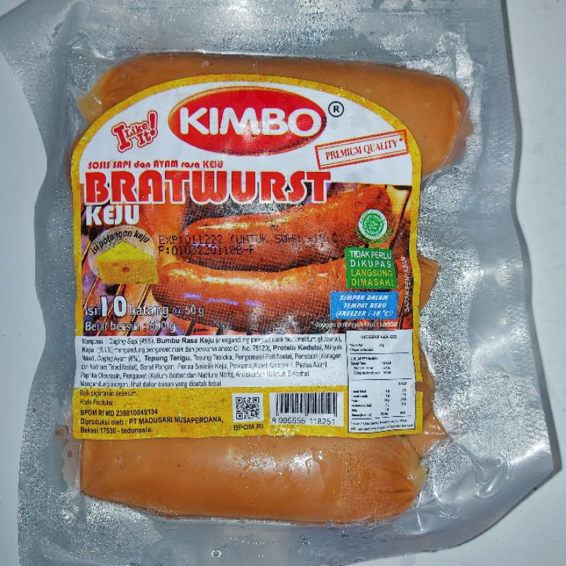 

kimbo bratwurst cheese sosis keju