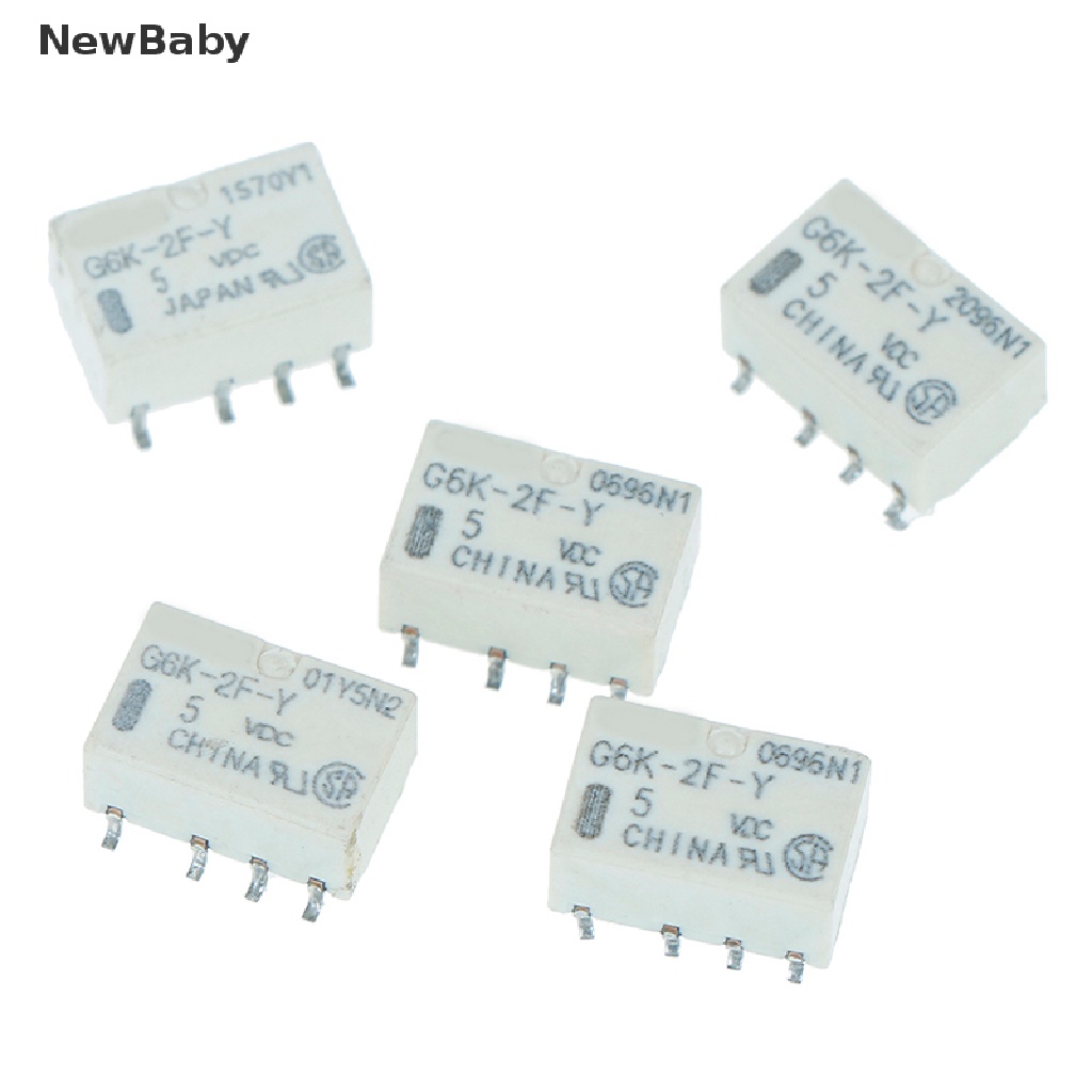 5pcs relay Sinyal dc 5v smd g6k-2f-y 8pin Untuk omron