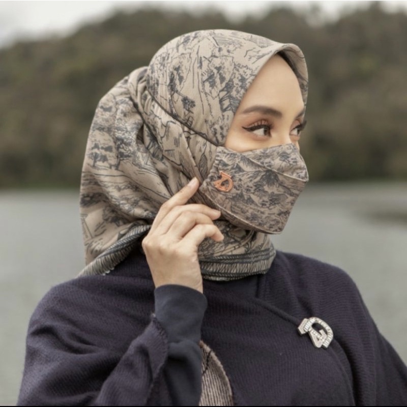 Hijab Segi Empat Zytadelia Aare Series Brienzer Free Masker ZD