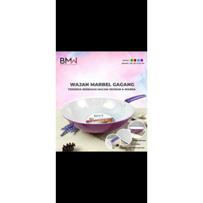 Wajan enamel Marbel Gagang Warna