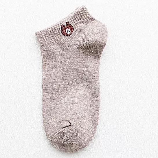 ⭐Bobastore⭐ Kaos Kaki Karakter Beruang Ankle Dewasa Kaus Kaki Motif Bear Korea Unisex Murah r109-MOTIF 1 COKLAT