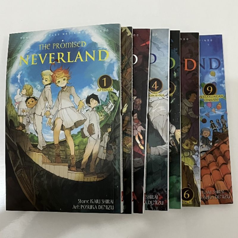 komik manga ind the promised neverland vol 1,2,3,4,5,6,9