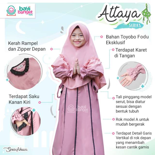 Attaya gamis anak by bayi banget hijab