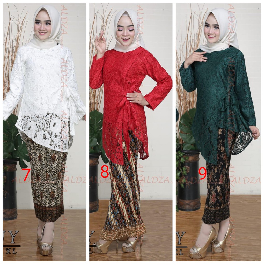 Set Kebaya Brukat Qirany Dan Pilihan Warna Lain