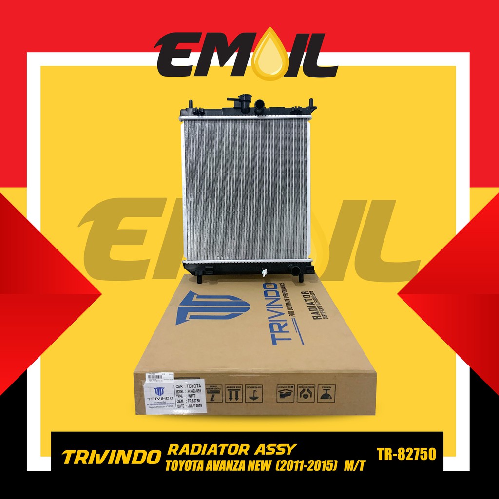 Radiator assy Toyota Avanza New MT Manual TR-82750 Merk Trivindo