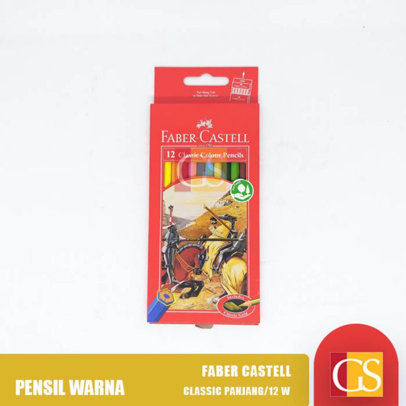 

Pensil Warna Faber Castell Classic 12 Warna Panjang Original