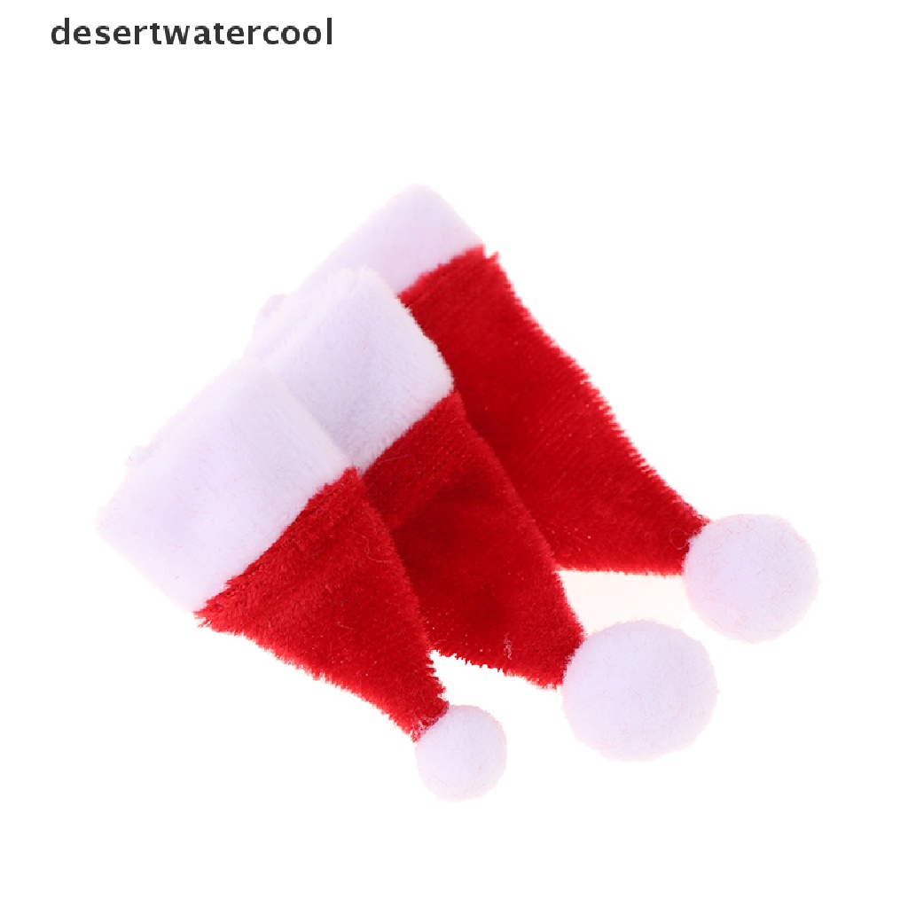 Deid 2Pcs Miniatur Topi Santa Claus Untuk Dekorasi Rumah Boneka