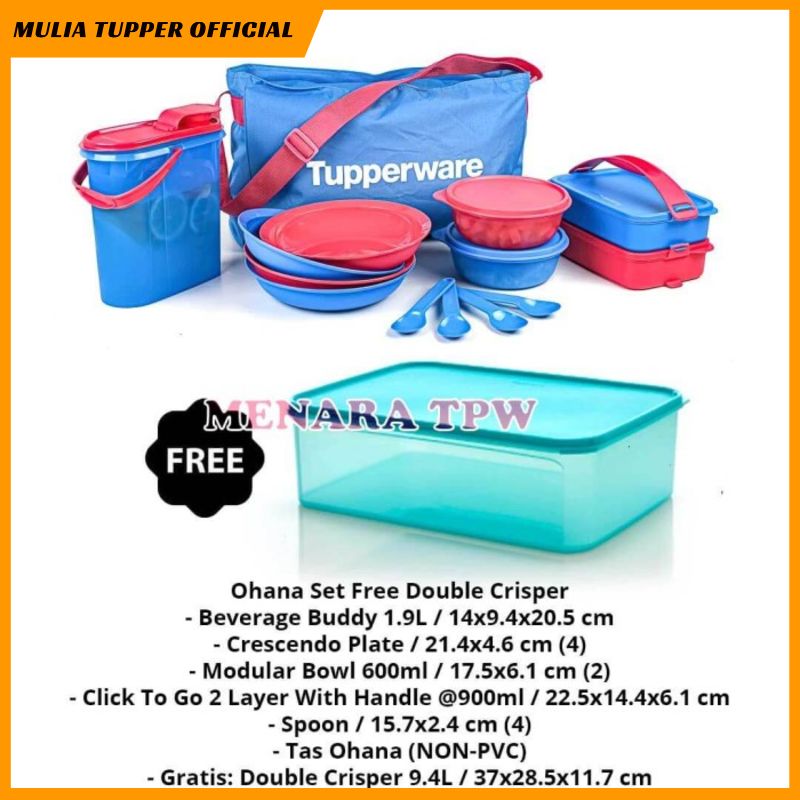 Tupperware Ohana Set Gratis Double Crisper