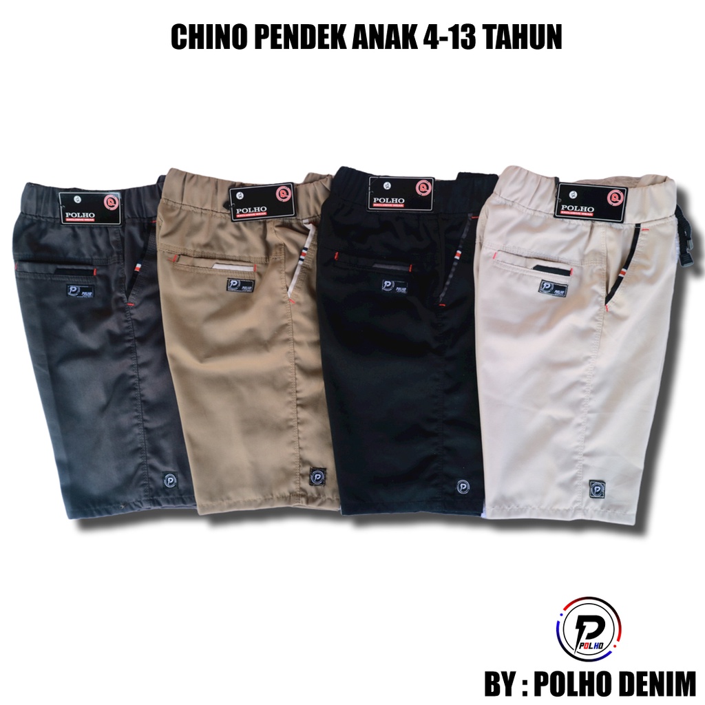 Celana Chino Anak Pendek Usia 5-13 tahun by POLHODENIM