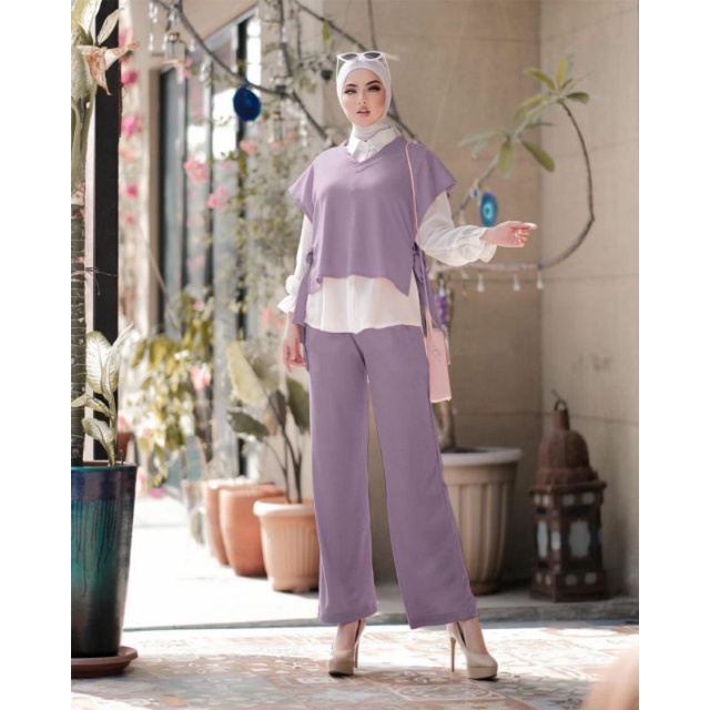 Model Terbaru/Stelan Amarta/Stelan Wafel Uniqlo/Stelan Wanita Kekinian/Stelan Wanita Terbaru/Stelan 