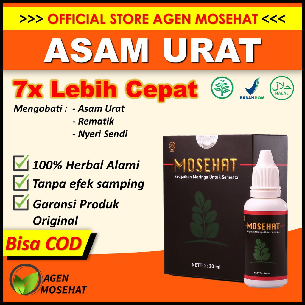 Mosehat Obat Asam Urat Herbal Ampuh Alami 100 Original Bpom Shopee Indonesia