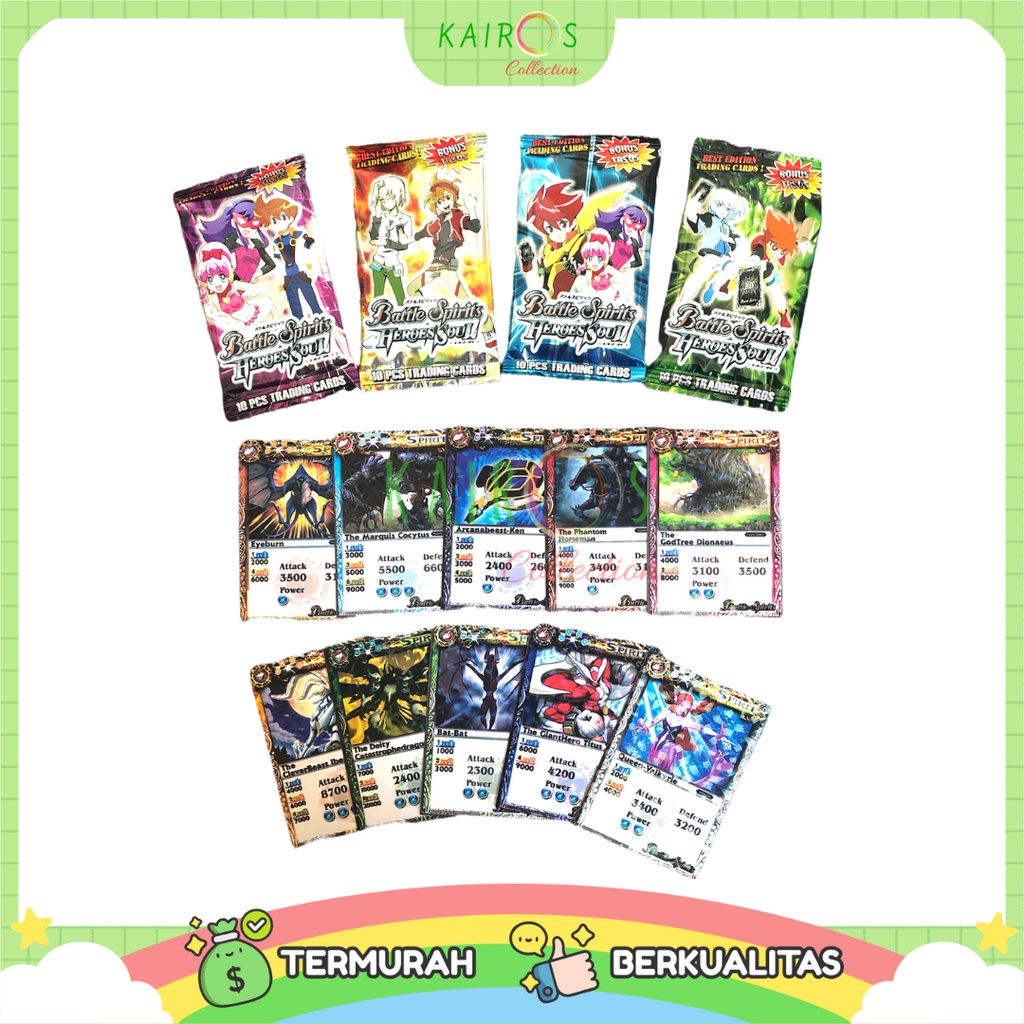 Trading Card Battle Spirits Heroes Soul Mainan Kartu Anak